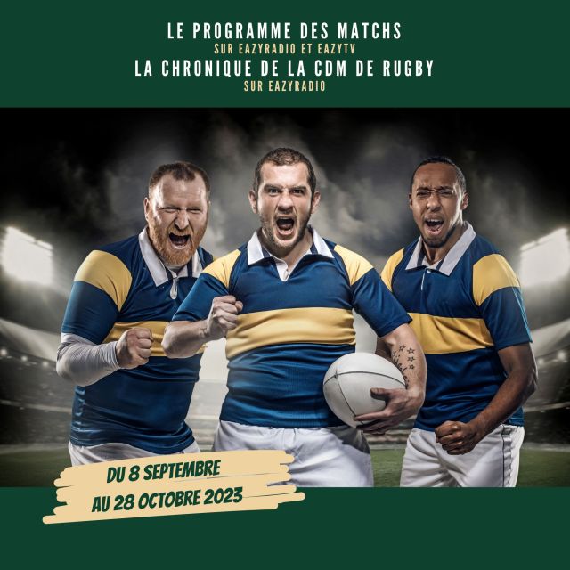 🏈 MG INSTORE MEDIA supporter de l'équipe de France de Rugby pour la coupe du monde 2023.

Avec EAZYRADIO et EAZYTV communiquez sur les dates des matchs et diffusez les chroniques de l'histoire de la CDM de Rugby. 

Allez les bleus ! 🇫🇷 🥳